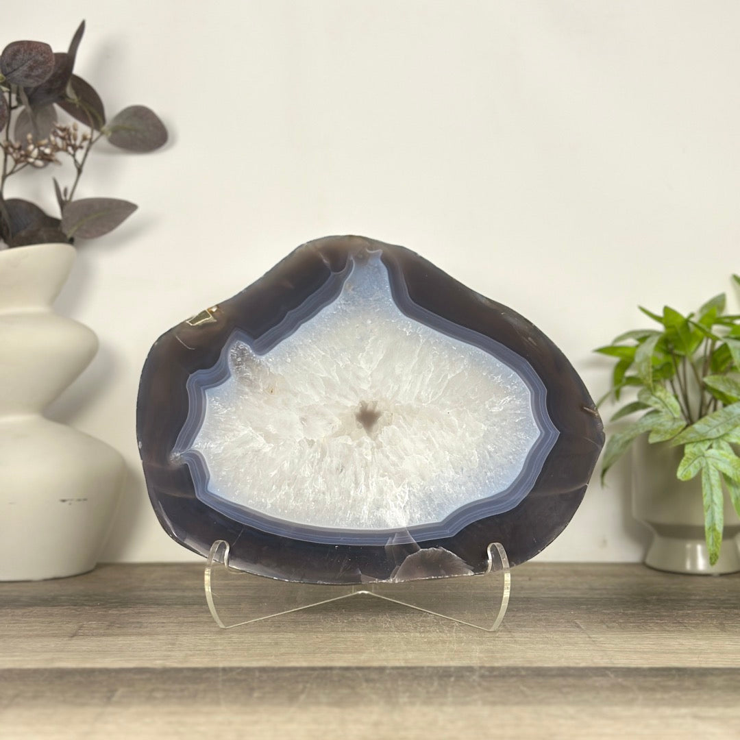 Large Natural Blue Banded Agate Slice - SLC0022