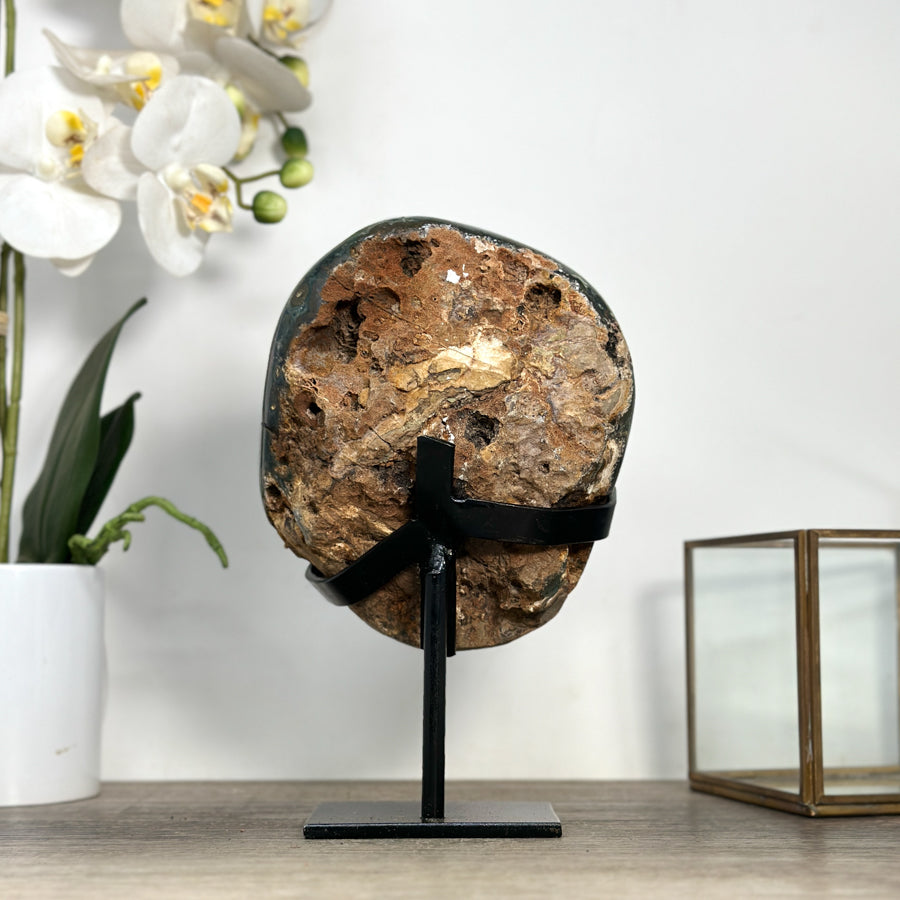 Deep Purple Amethyst Geode with Large Crystals - MWS2432