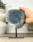 Unique Natural Green Quartz Specimen on Metal Stand - MWS3377