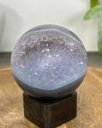 Blue agate & Quartz Druzy Sphere Geode - SPH0197