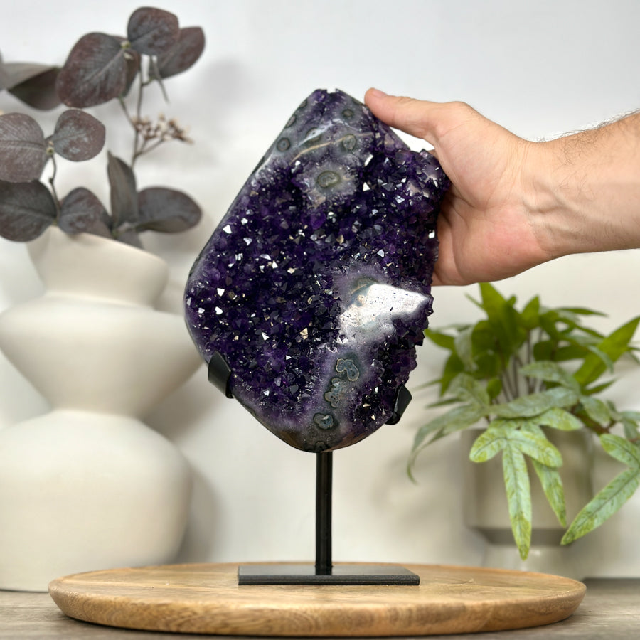 Natural A+ Grade Amethyst Specimen with Stalactite Formations - MWS3075