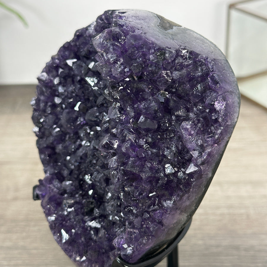Premium Uruguayan Amethyst Stone on Stand - MWS3026