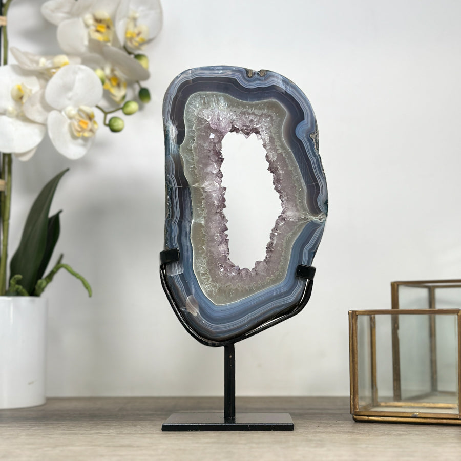 Large Amethyst &amp; Blue Agate Crystal Portal