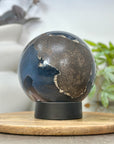 XXL Amethyst & Blue Banded Agate Sphere Geode - SPH0193