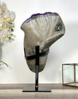 Premium Uruguayan Amethyst Geode With Metal Stand - MWS2753