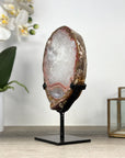 Natural Red Jasper Slice with Metallic Stand - MWS2229