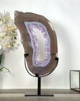 XXL Agate Slice with Amethyst Crystal Center for Home or Office Display - MWS2669