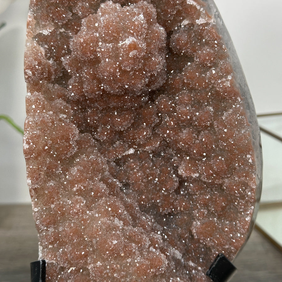 Orange Tone Sugar Quartz Crystal on Stand - Ideal for Home or Office Display - MWS2611