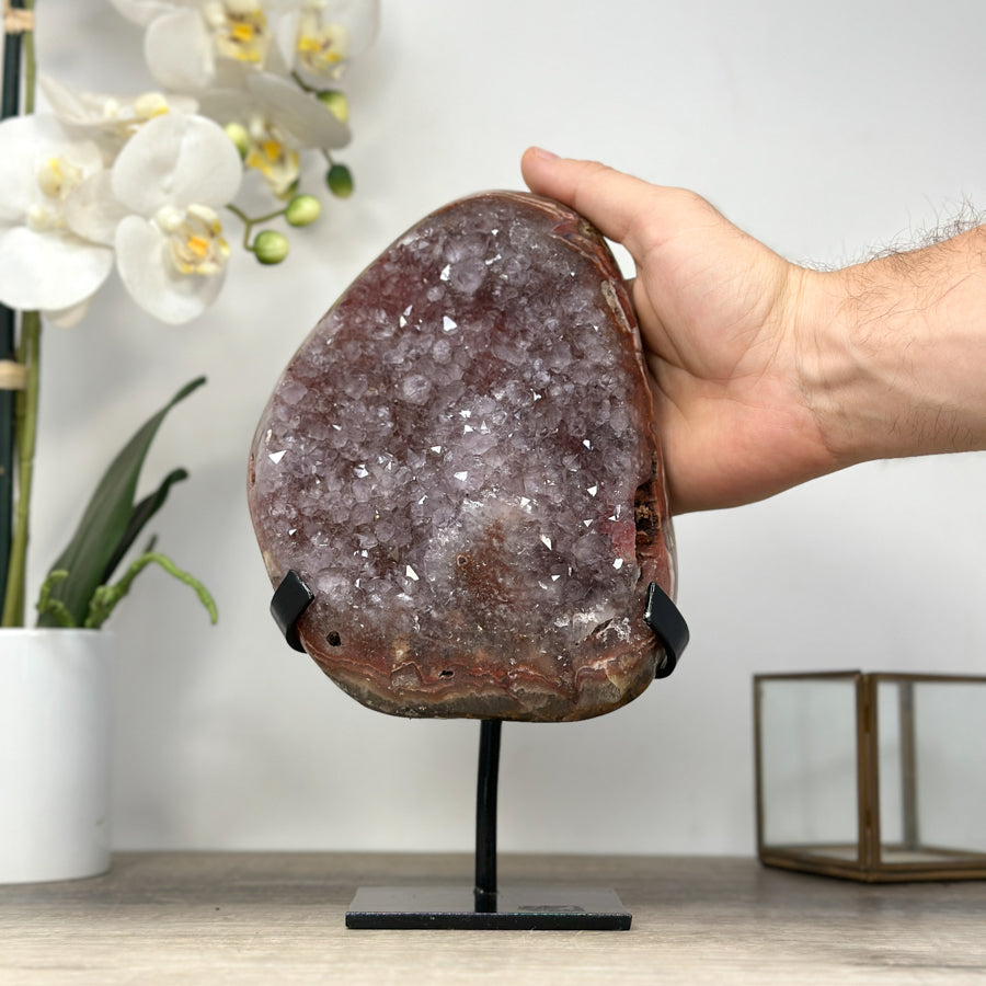 Beautiful Red Tode Jasper &amp; Quartz Crystal Formation - MWS2034