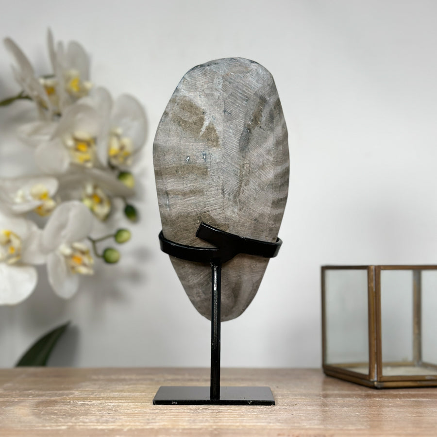 Deep Purple Amethyst Geode - Metallic Stand Included - MWS1814