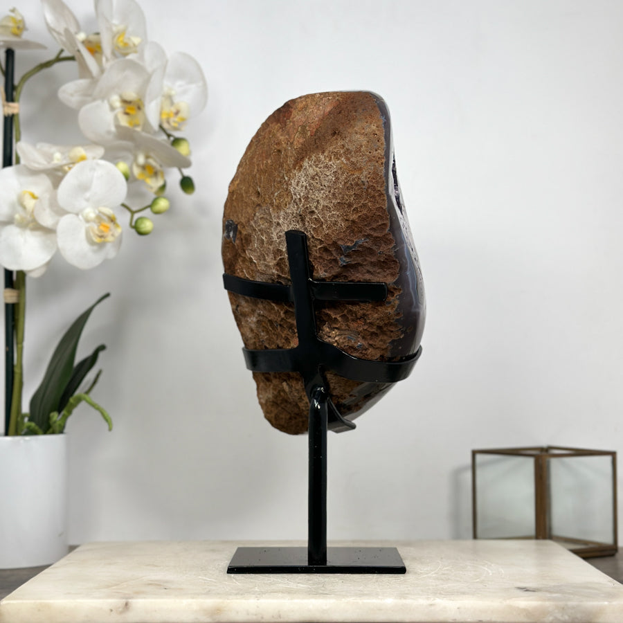 Large Amethyst Geode with Blue agate Shell - MWS1885