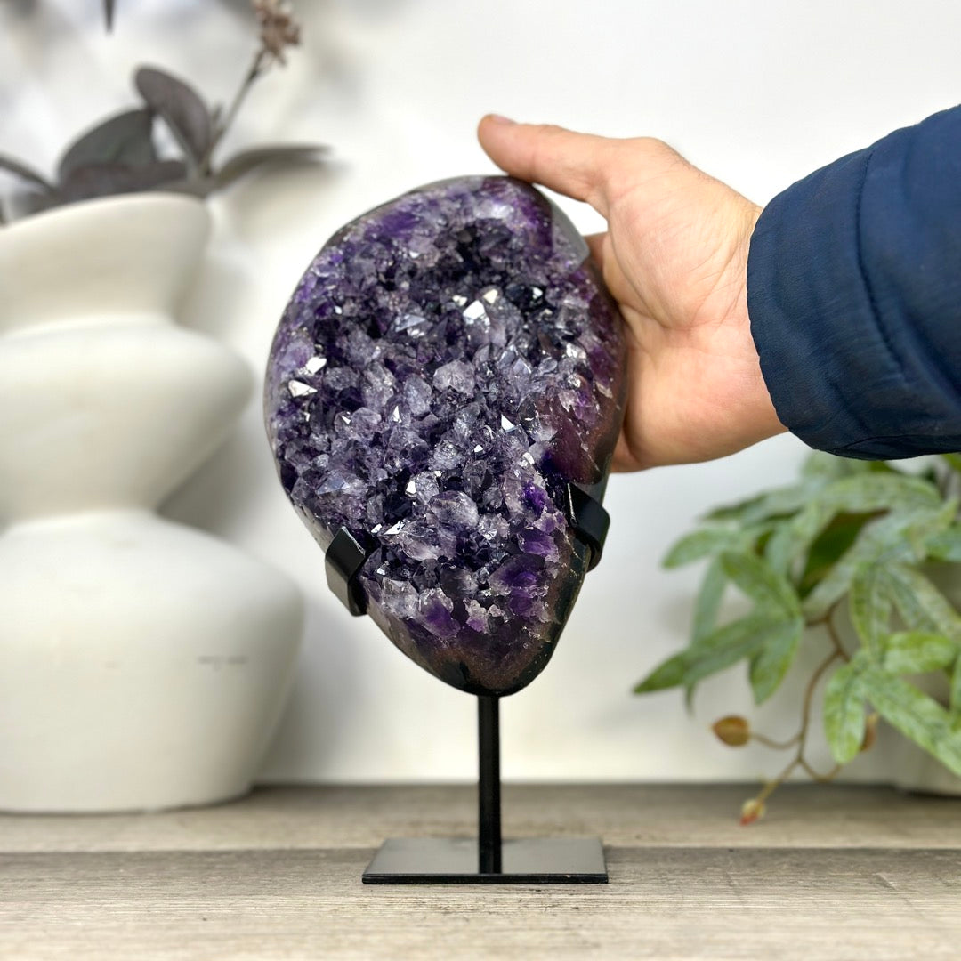Large Natural Amethyst Specimen on Stand - MWS3275