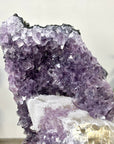 Natural Amethyst Cluster with Calcite Formation Covered with Sugar Crystals - CBP1423