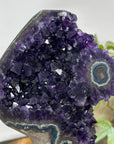 Natural Deep Purple Amethyst Cluster on Metal Stand - MWS3121