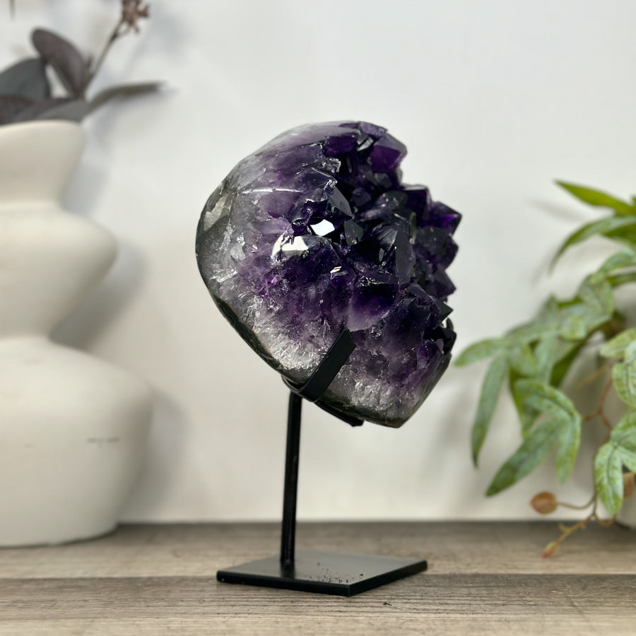 Natural A grade Amethyst Cluster with Stand - MWS3229