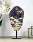 Unique Amethyst & Agate Polished Slice - MWS2323
