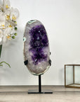Natural Large Amethyst Geode with Quartz & Green Jasper Shell - MWS2828