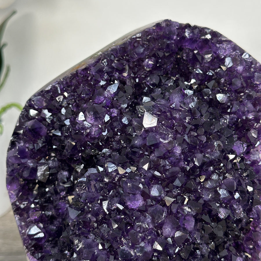 Amethyst Crystal Cluster on Stand – Vibrant Purple for Home Decor Display - MWS2609