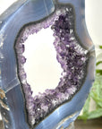 Unique Natural Uruguayan Amethyst & Agate Slice Portal - MWS3249