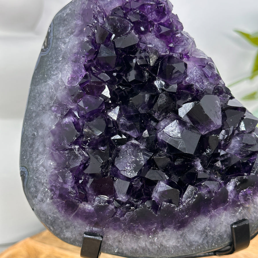 A+ Grade Amethyst Cluster from Uruguay on Metal Stand - MWS3053
