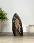 Agate & Quartz Stone Flame Carving - FST0159