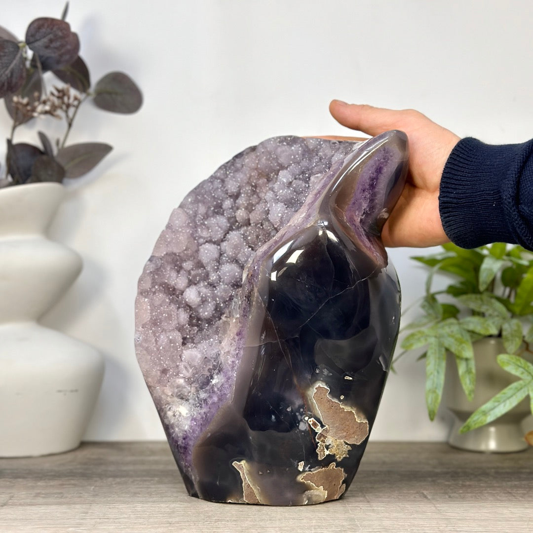 Uruguayan Sugar Amethyst &amp; Agate Statement Piece for Home Decor - CBP1433