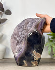 Uruguayan Sugar Amethyst & Agate Statement Piece for Home Decor - CBP1433