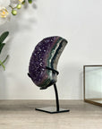 Amethyst & Agate Moon Carving - Stand Icnluded - MWS2575