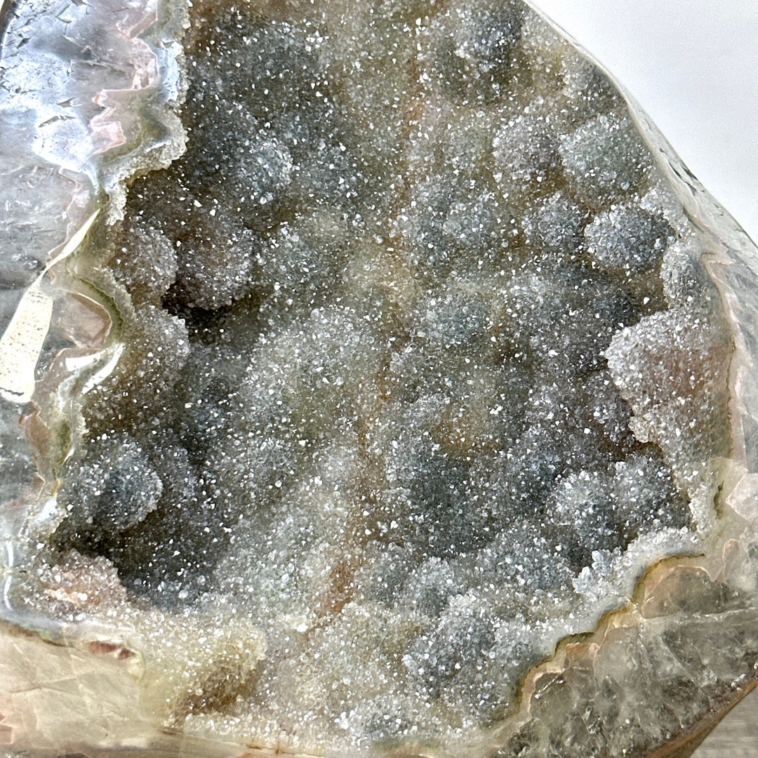 One of a Kind Natural Green Sugar Amethyst Statement Piece - CBP1434