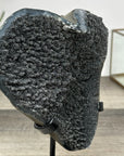 Black Amethyst Cluster on Metal Stand - MWS2849