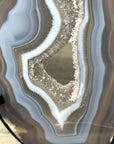 Stunning Blue Banded Agate Slice Portal - MWS2112
