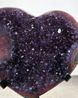 Unique Agate & Amethyst Crystal Heart with Stand - HST0336