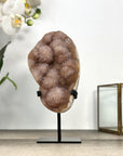Natural Rainbow Quartz Cluster on Metal Stand - MWS2852