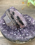 Stunning Natural Amethyst Cluster with Collection Grade Calcite & Hematite Formation - CBP1414
