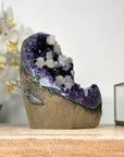 Top Grade Amethyst Cluster with Calcite Crystal Inclusions - CBP1165