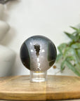 Agate & Quartz Druzy Sphere Geode with Crystal Cavity - SPH0235