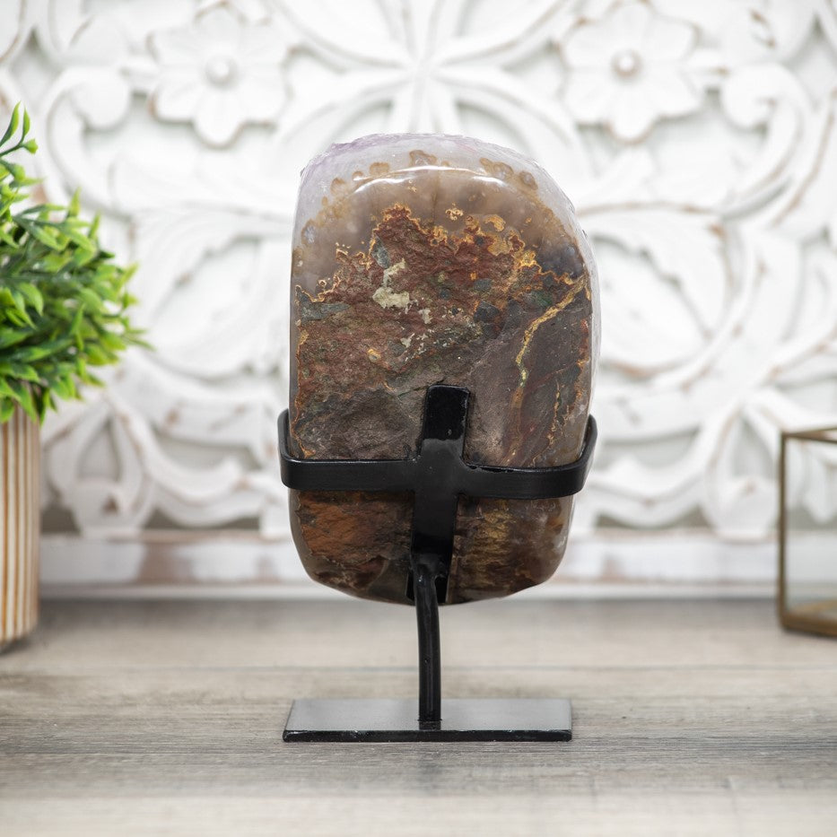 Natural Spirit Amethyst Cluster with Huge Calcite Formation - MWS0433