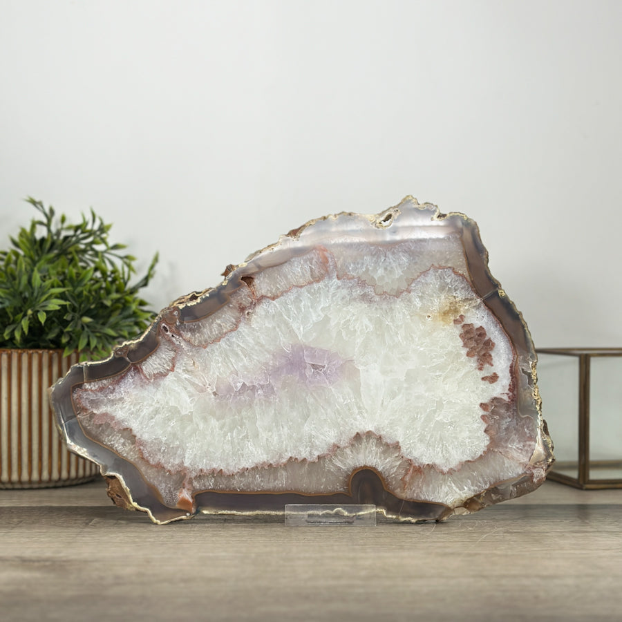 Natural Quartz Stone Slice tray for Home Decor - SLC0011