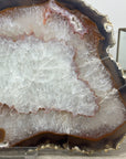 Natural Agate & Quartz Stone Slice for Home Decor - SLC0012