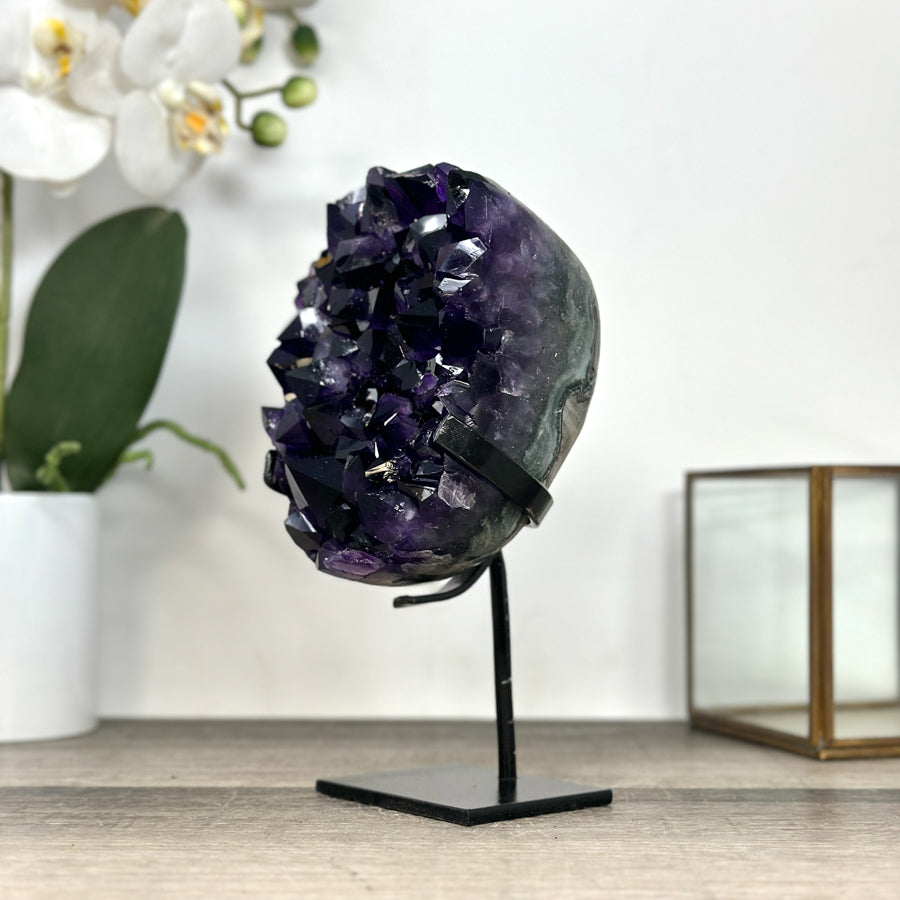 Uruguayan Amethyst Crystal Cluster with Deep Purple Crystals - MWS2942