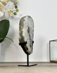 Quartz Geode Slice with Natural Druzy Crystals - MWS2908