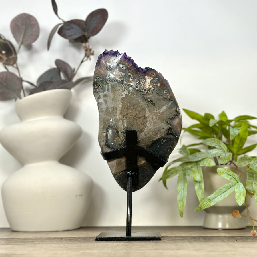A Grade Uruguayan Amethyst Cluster with Stalactite Eyes - MWS3168