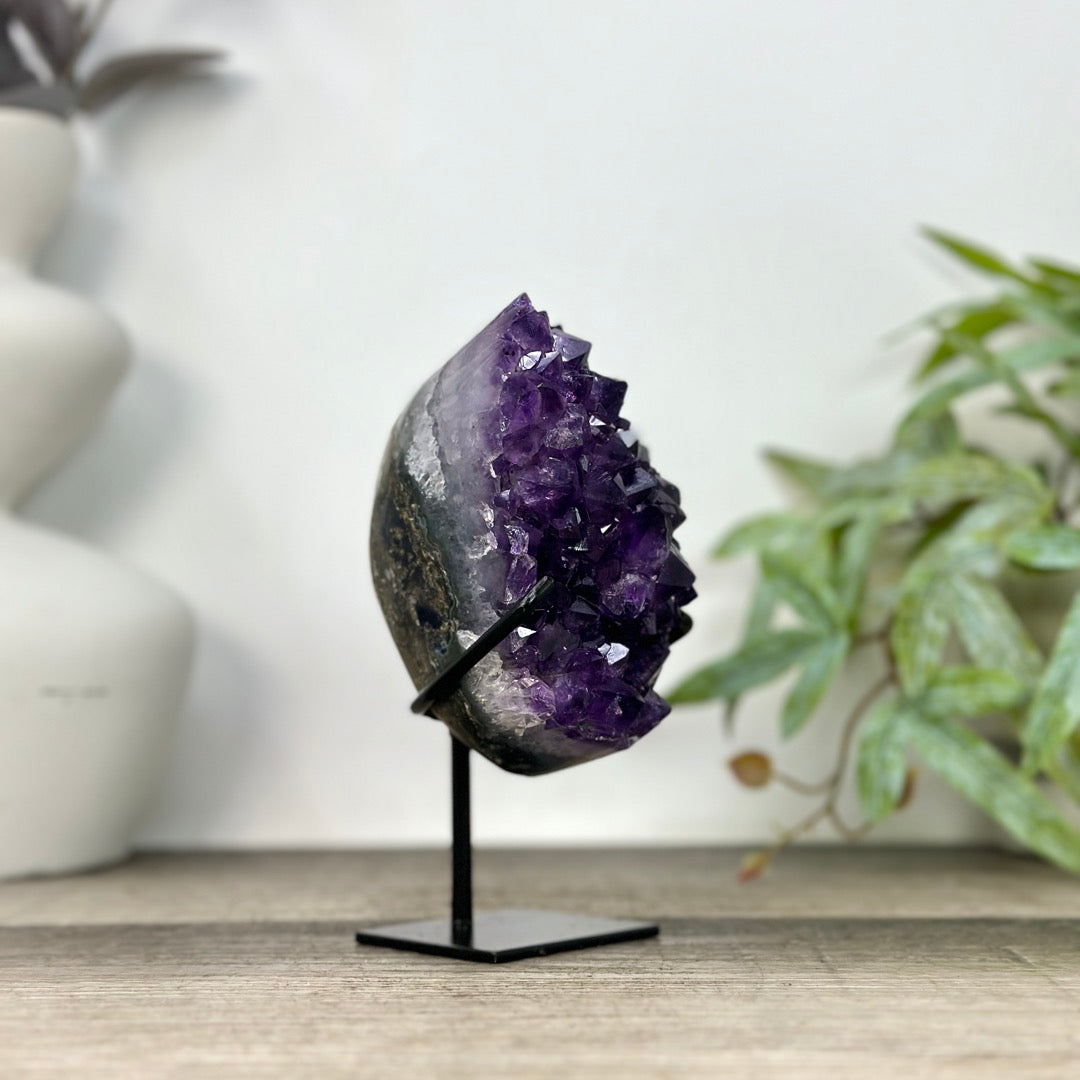 Natural Top Grade Amethyst Cluster on Stand - MWS3267