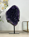 Top Grade Uruguayan Amethyst Geode, Metallic Stand Included - MWS2457