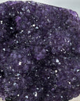 Deep Purple Amethyst Cluster on Metal Stand – Stunning Crystal Statement - MWS2737