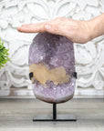 Natural Spirit Amethyst Cluster with Huge Calcite Formation - MWS0433