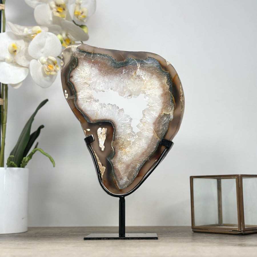 Natural Agate &amp; Quartz Crystal Portal - MWS2107