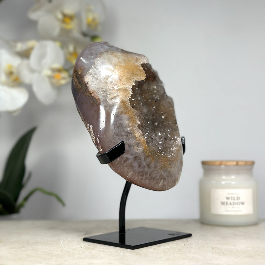 Yellow Quartz Druzy Geode - MWS1286
