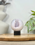Quartz & Agate Sphere Geode with Druzy Interior - SPH0209