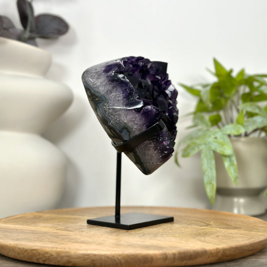 Top Quality Natural Amethyst Stone - Huge Deep Purple Crystals - MWS3046